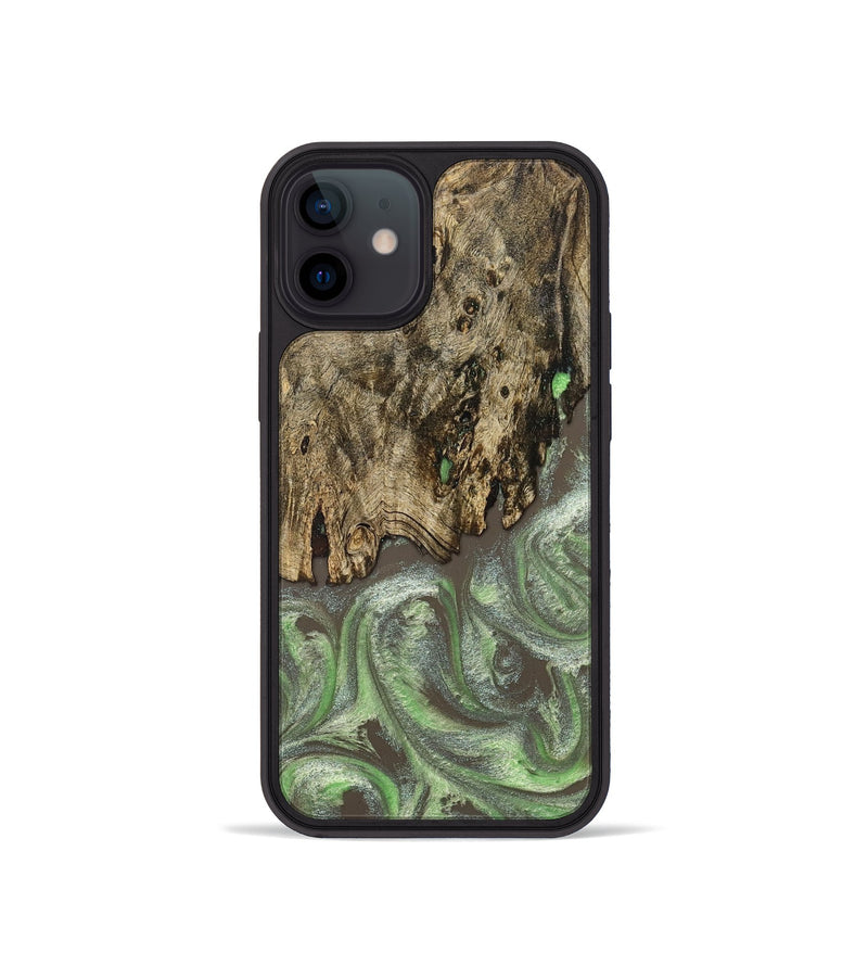 iPhone 12 mini Wood Phone Case - Chosen (Green, 830555)