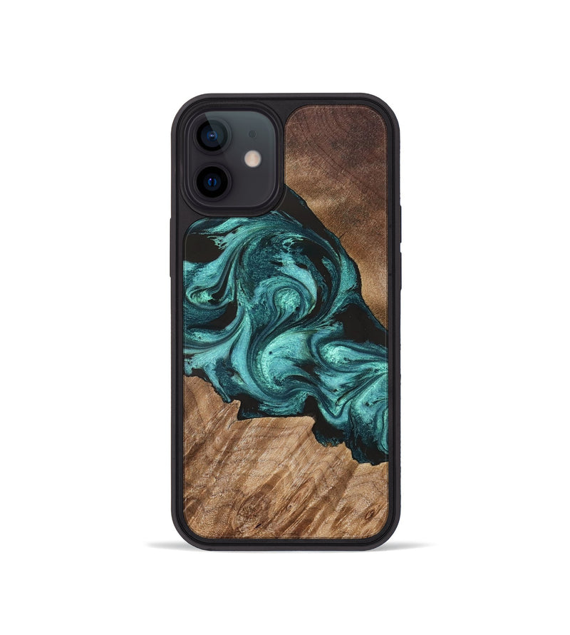 iPhone 12 mini Wood Phone Case - Mintie (Green, 830557)