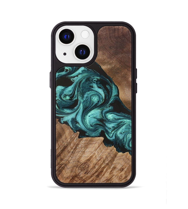 iPhone 13 Wood Phone Case - Mintie (Green, 830557)