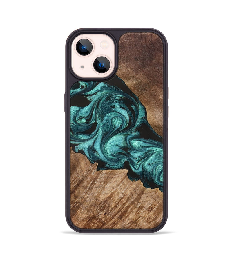 iPhone 14 Wood Phone Case - Mintie (Green, 830557)