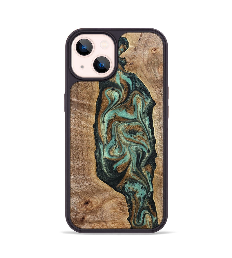 iPhone 14 Wood Phone Case - Jaziel (Green, 830561)