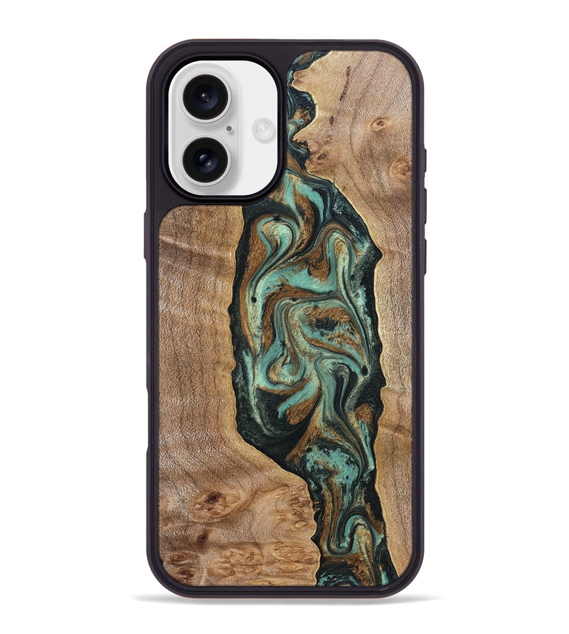 iPhone 16 Plus Wood Phone Case - Jaziel (Green, 830561)