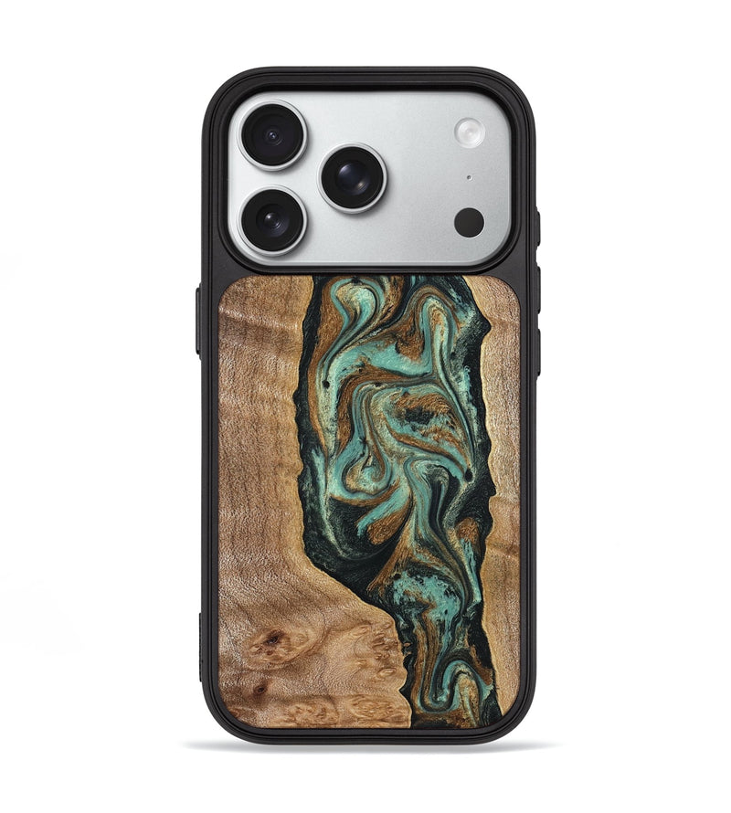 iPhone 18 Pro Wood Phone Case - Jaziel (Green, 830561)