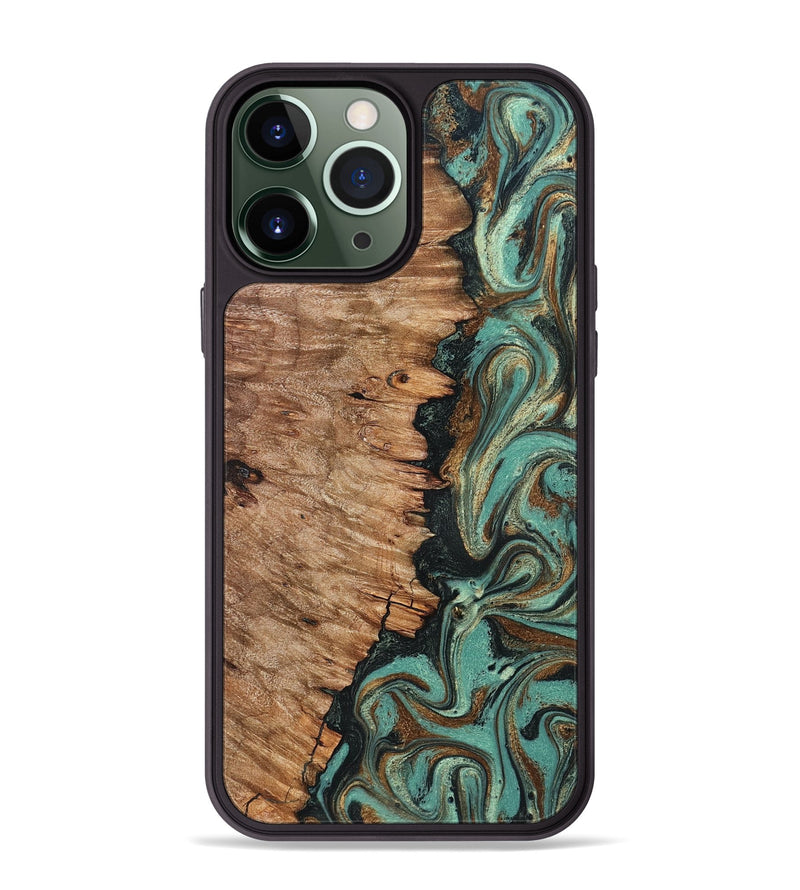 iPhone 13 Pro Max Wood Phone Case - Jamey (Green, 830566)