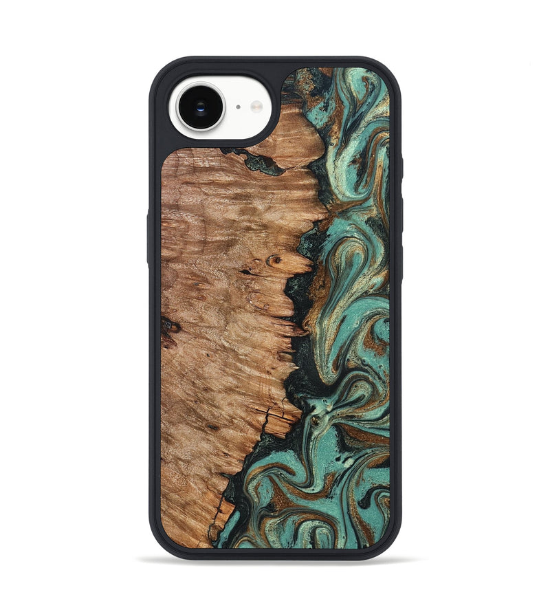 iPhone 16e Wood Phone Case - Jamey (Green, 830566)