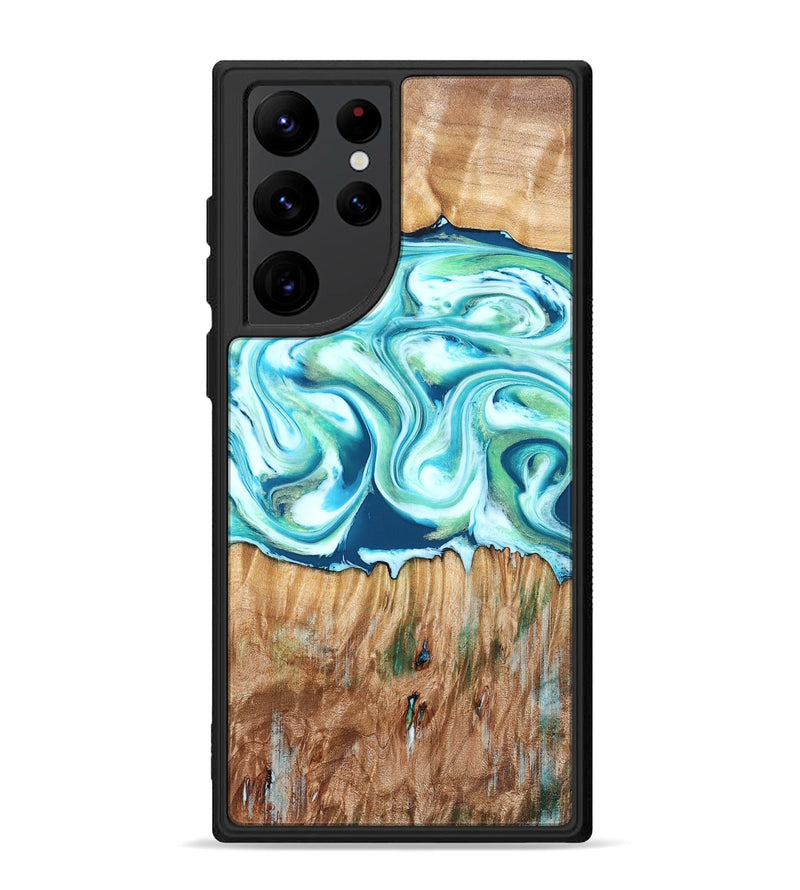 Galaxy S22 Ultra Wood Phone Case - Gale (Blue, 830568)