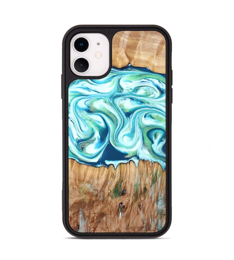 iPhone 11 Wood Phone Case - Gale (Blue, 830568)