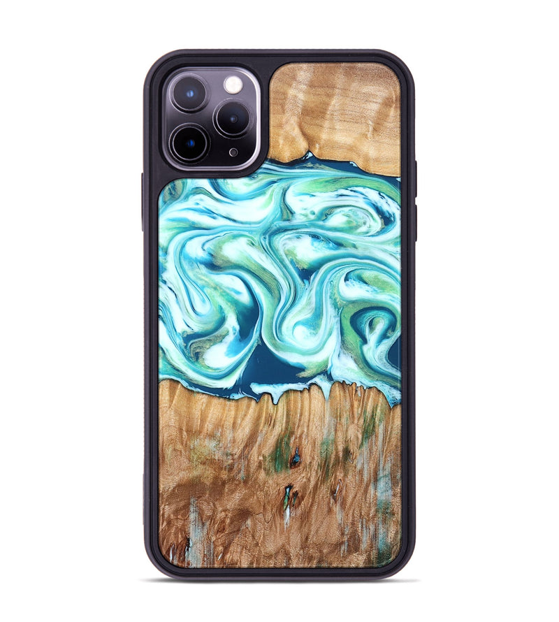 iPhone 11 Pro Max Wood Phone Case - Gale (Blue, 830568)