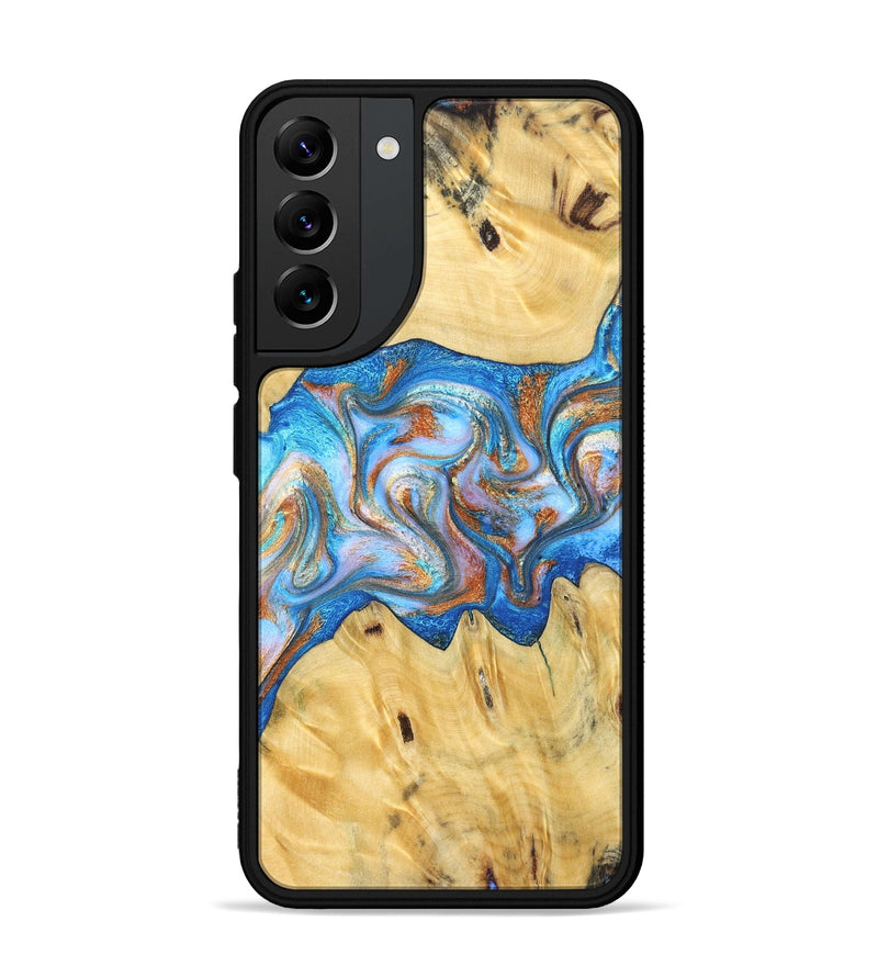 Galaxy S22 Plus Wood Phone Case - Cyril (Teal & Gold, 830573)