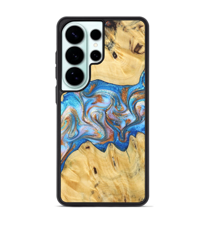 Galaxy S26 Ultra Wood Phone Case - Cyril (Teal & Gold, 830573)