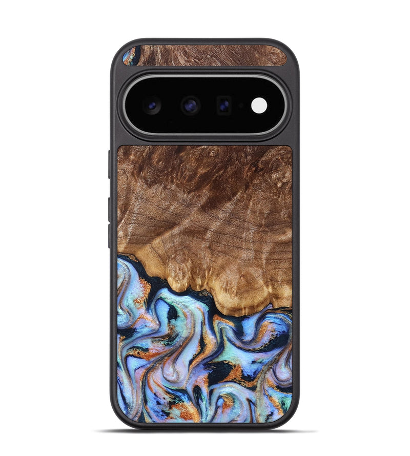 Pixel 11 Wood Phone Case - Eliel (Teal & Gold, 830575)