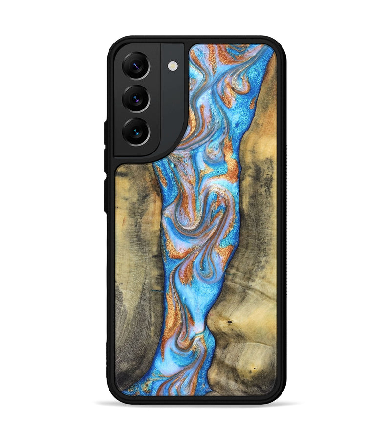 Galaxy S22 Plus Wood Phone Case - Ernst (Teal & Gold, 830576)