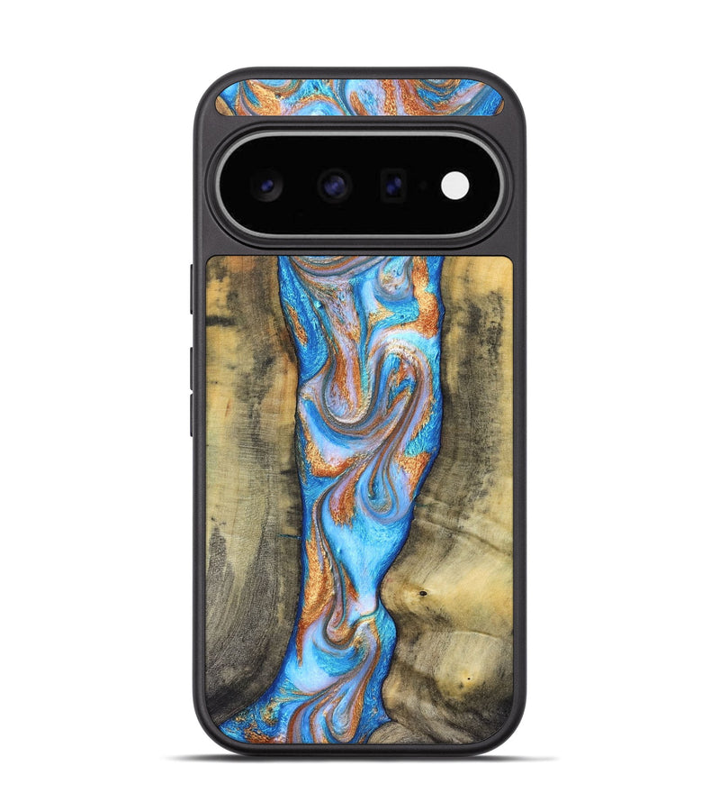 Pixel 11 Wood Phone Case - Ernst (Teal & Gold, 830576)