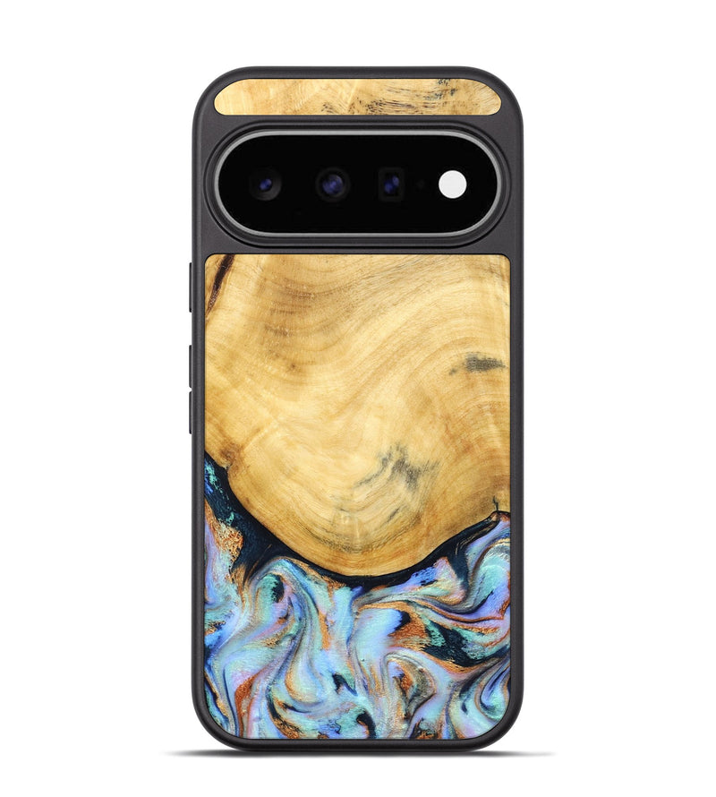 Pixel 11 Wood Phone Case - Juli (Teal & Gold, 830586)