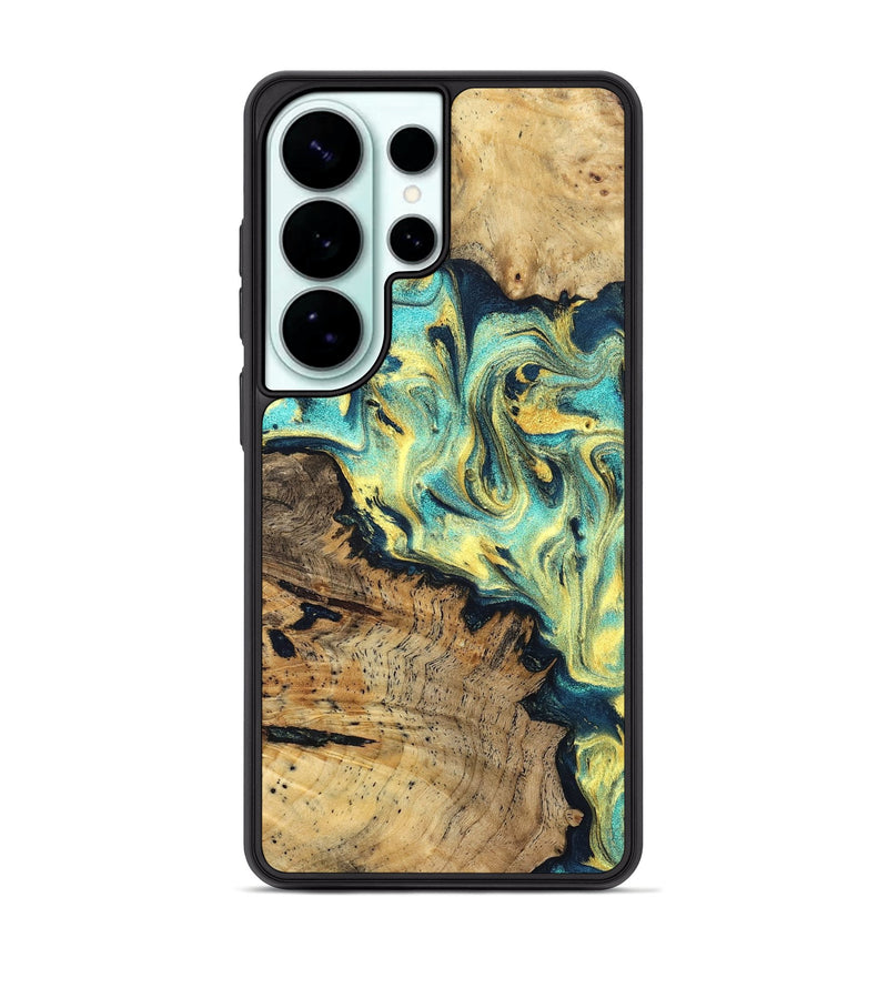 Galaxy S26 Ultra Wood Phone Case - Brooke (Teal & Gold, 830587)