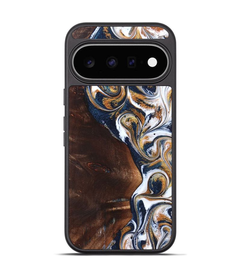 Pixel 11 Wood Phone Case - Racheal (Teal & Gold, 830589)