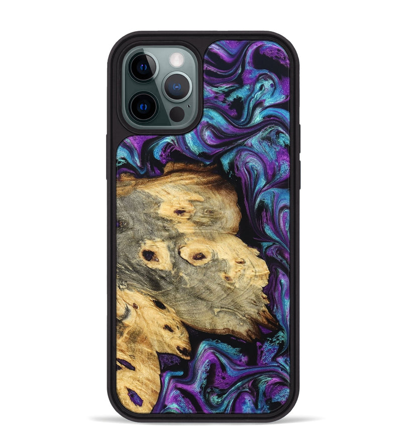 iPhone 12 Pro Max Wood Phone Case - Lesa (Purple, 830592)