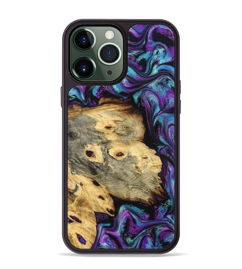 iPhone 13 Pro Max Wood Phone Case - Lesa (Purple, 830592)