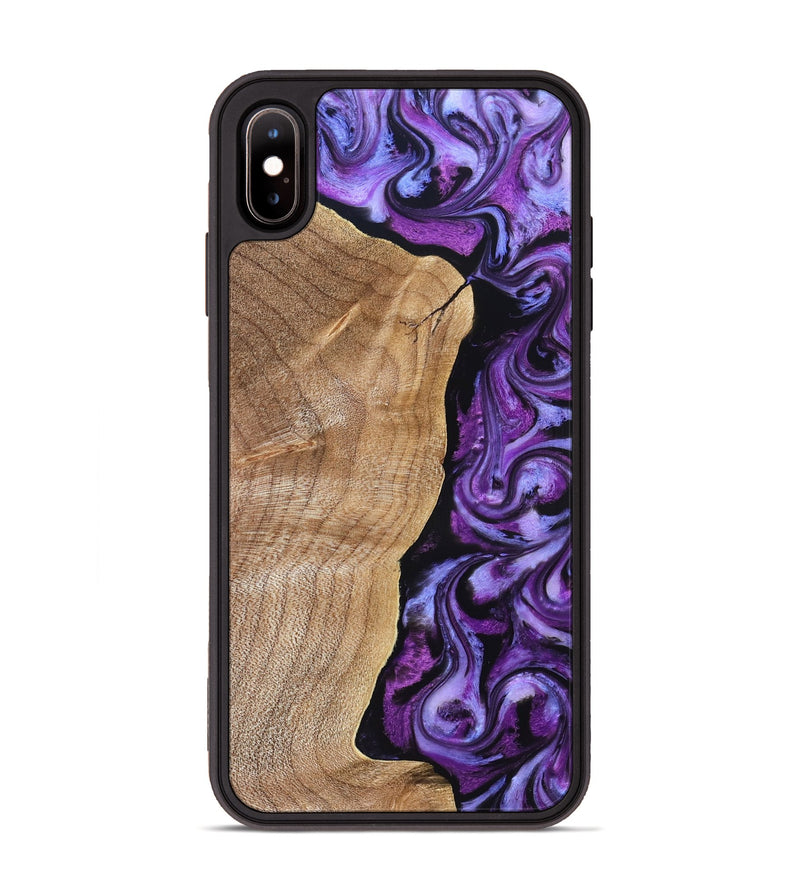 iPhone Xs Max Wood Phone Case - Mekhi (Purple, 830593)