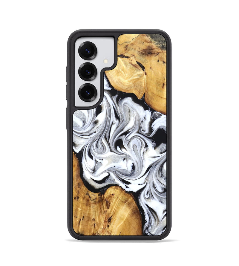 Galaxy S25 Wood Phone Case - Shara (Black & White, 830613)
