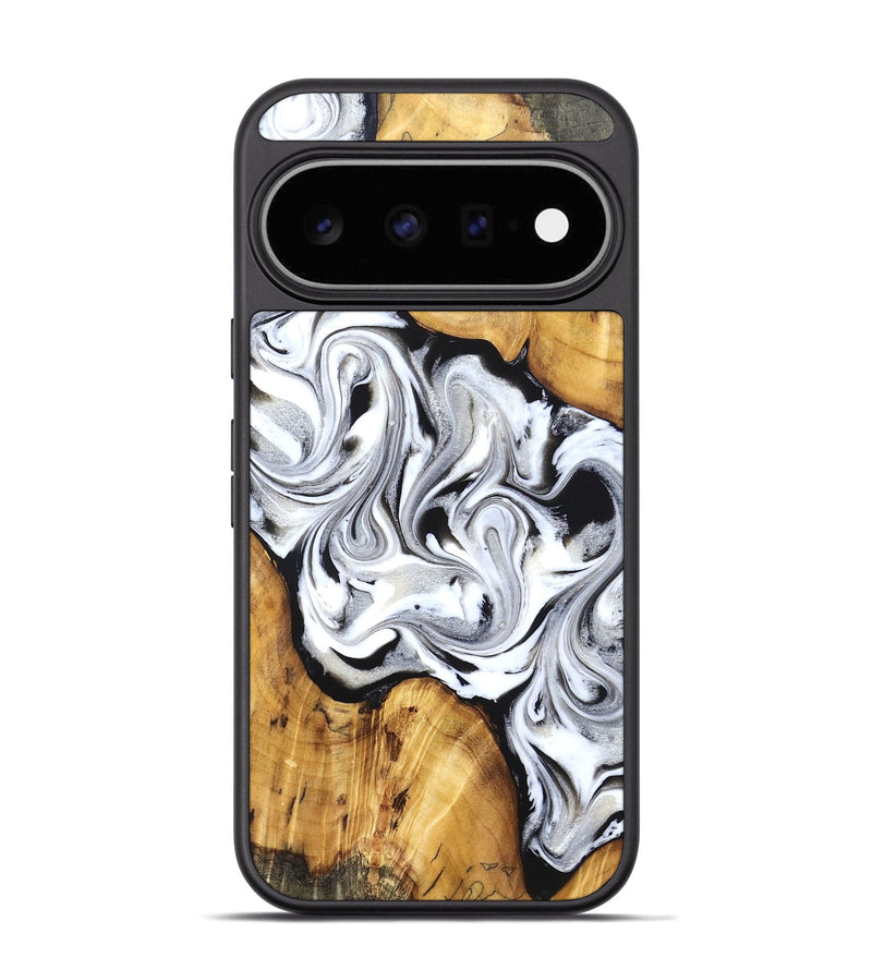 Pixel 11 Pro Wood Phone Case - Shara (Black & White, 830613)
