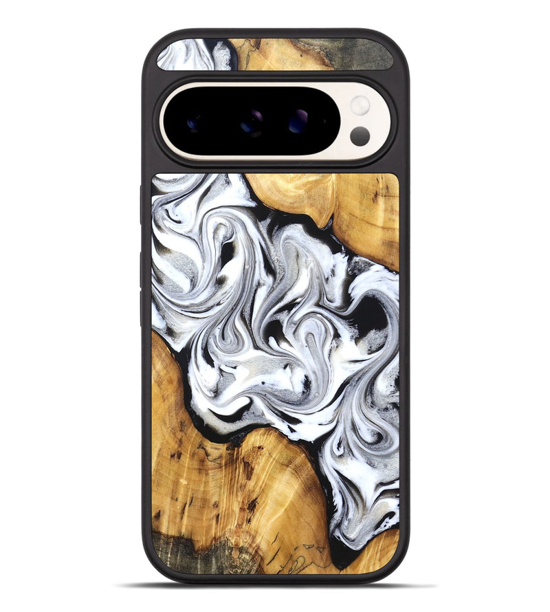 Pixel 9 Pro XL Wood Phone Case - Shara (Black & White, 830613)