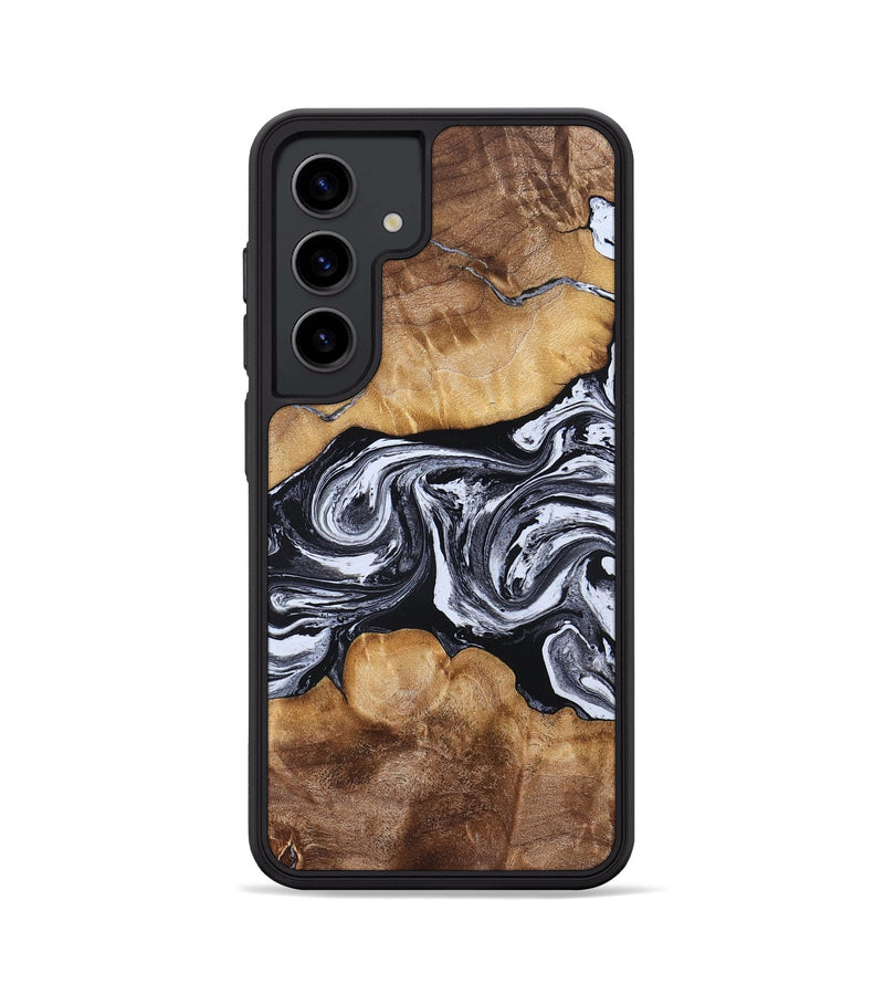 Galaxy S24 Wood Phone Case - Melisa (Black & White, 830614)