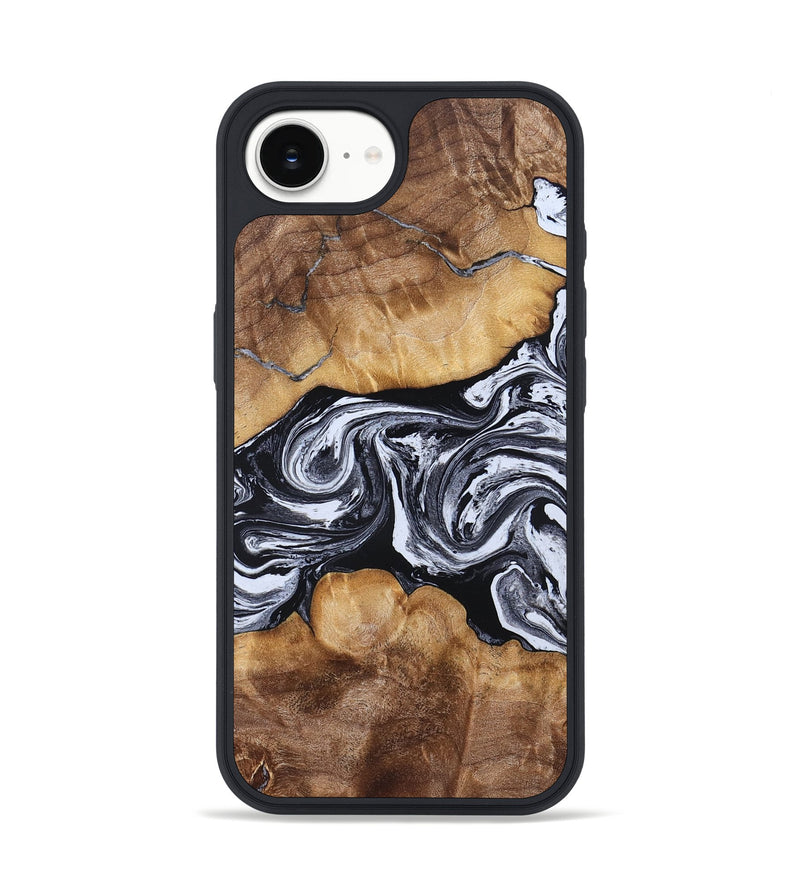 iPhone 17e Wood Phone Case - Melisa (Black & White, 830614)