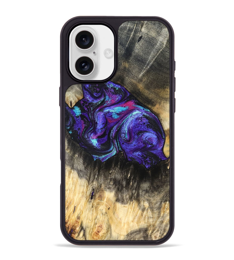 iPhone 16 Plus Wood Phone Case - Sandi (Purple, 830615)