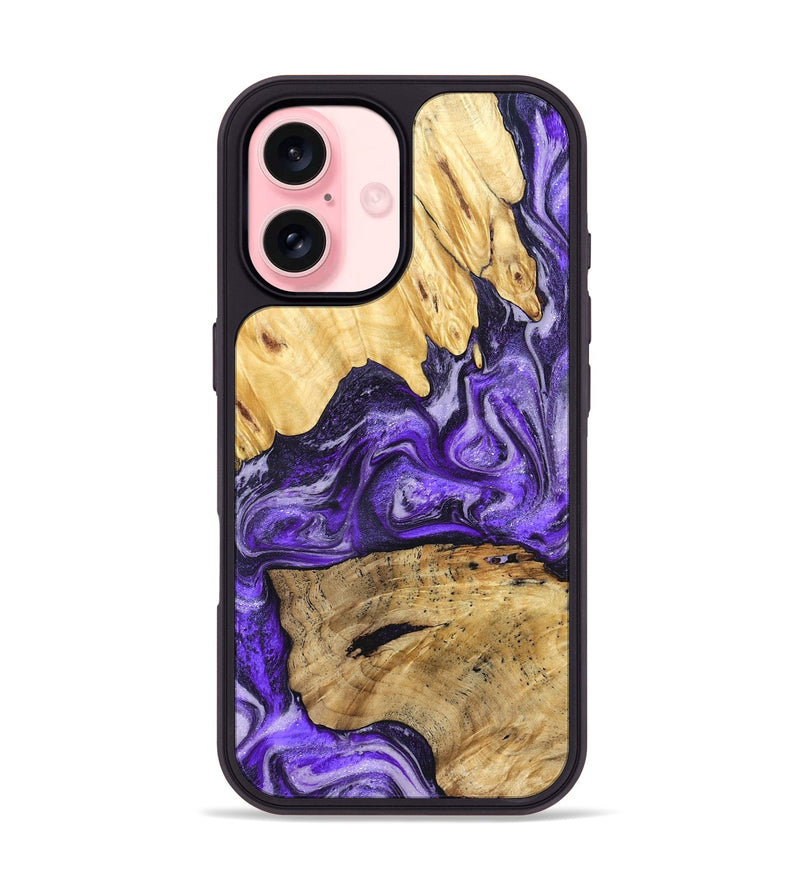 iPhone 16 Wood Phone Case - Nola (Purple, 830616)
