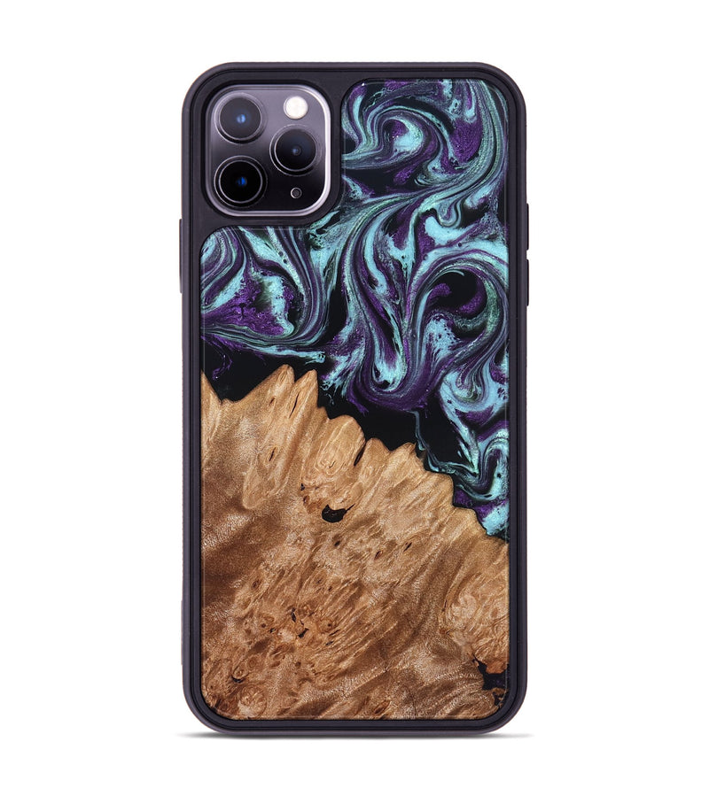 iPhone 11 Pro Max Wood Phone Case - Sean (Purple, 830618)