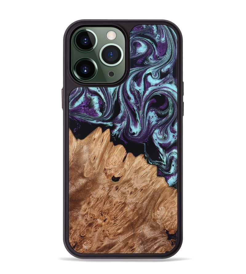 iPhone 13 Pro Max Wood Phone Case - Sean (Purple, 830618)