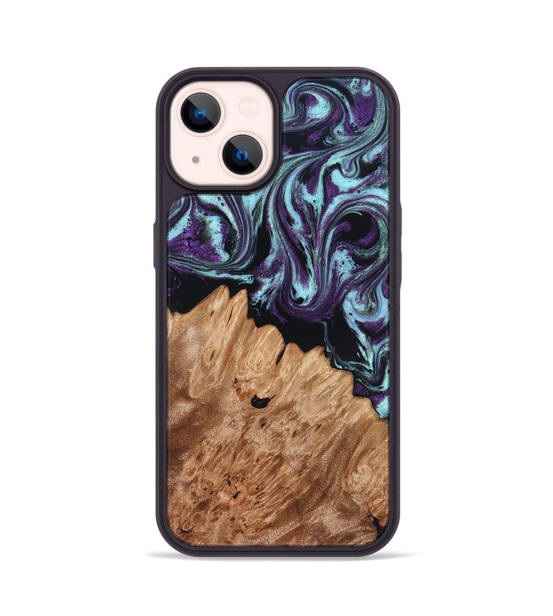 iPhone 14 Wood Phone Case - Sean (Purple, 830618)
