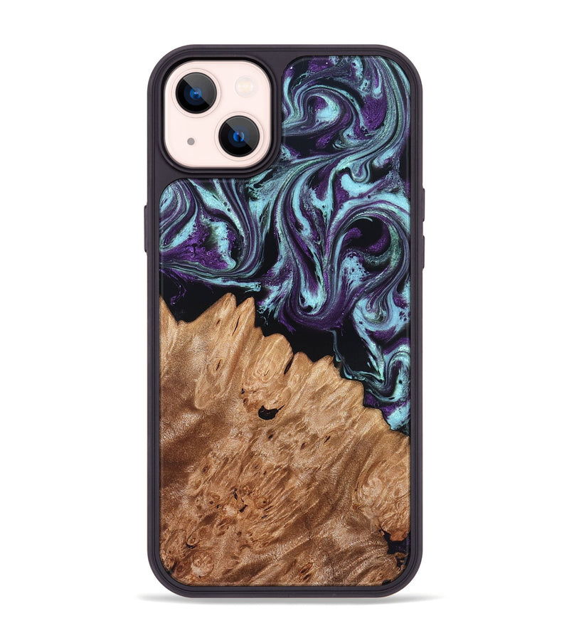 iPhone 14 Plus Wood Phone Case - Sean (Purple, 830618)