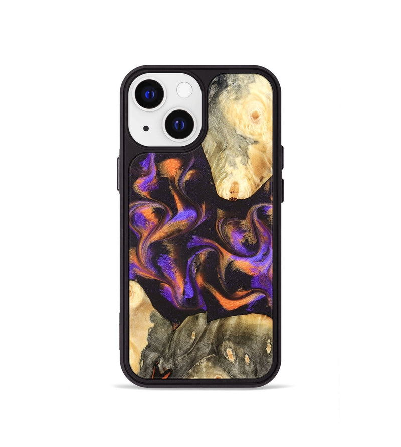 iPhone 13 mini Wood Phone Case - Debbi (Purple, 830621)