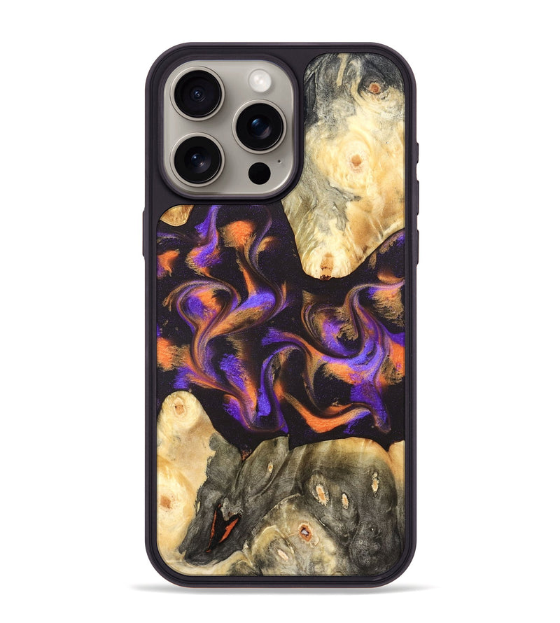 iPhone 15 Pro Max Wood Phone Case - Debbi (Purple, 830621)