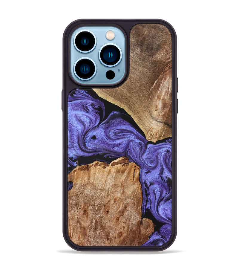 iPhone 14 Pro Max Wood Phone Case - Madison (Purple, 830622)