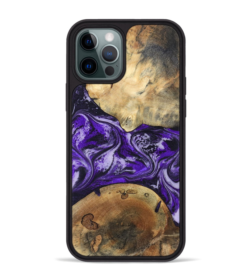 iPhone 12 Pro Max Wood Phone Case - Jacalyn (Purple, 830623)