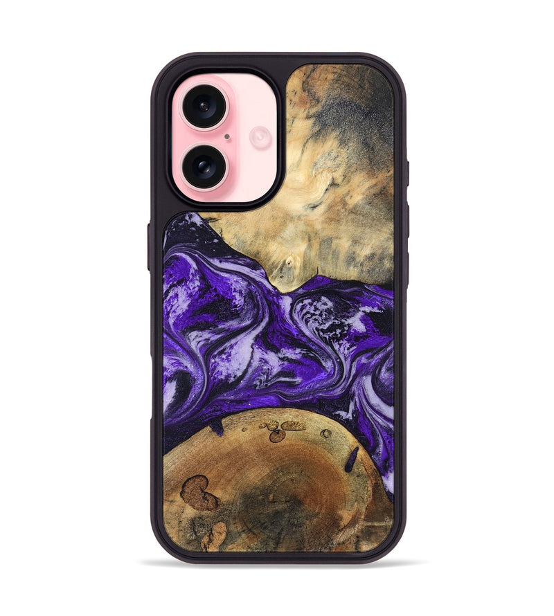 iPhone 16 Wood Phone Case - Jacalyn (Purple, 830623)