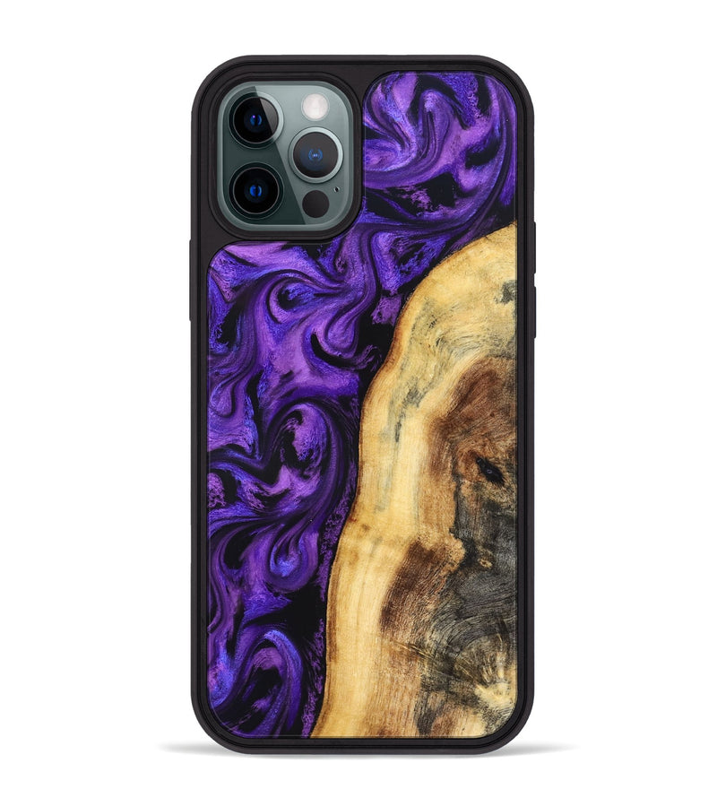 iPhone 12 Pro Max Wood Phone Case - Warner (Purple, 830627)
