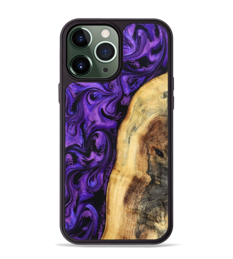 iPhone 13 Pro Max Wood Phone Case - Warner (Purple, 830627)