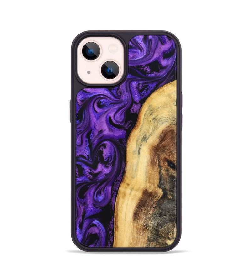 iPhone 14 Wood Phone Case - Warner (Purple, 830627)