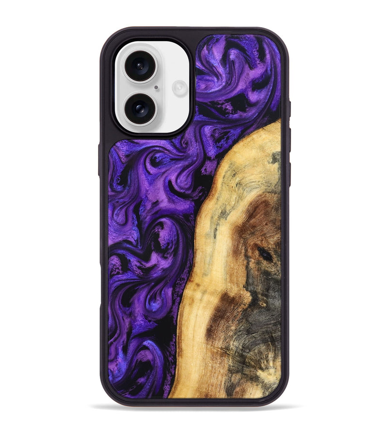 iPhone 16 Plus Wood Phone Case - Warner (Purple, 830627)