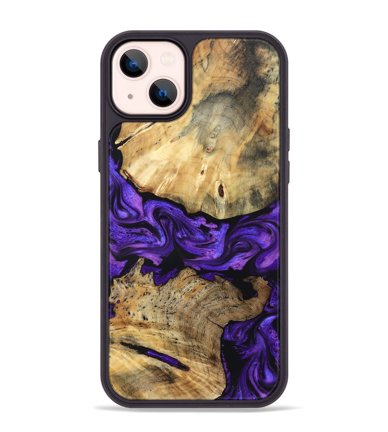 iPhone 14 Plus Wood Phone Case - Tabitha (Purple, 830629)