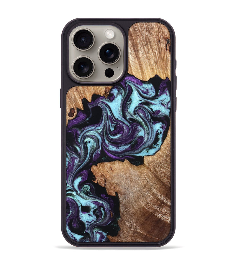 iPhone 15 Pro Max Wood Phone Case - Jazmyn (Purple, 830631)