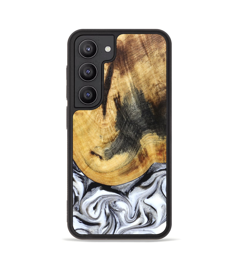 Galaxy S23 Wood Phone Case - Mikalah (Black & White, 830632)