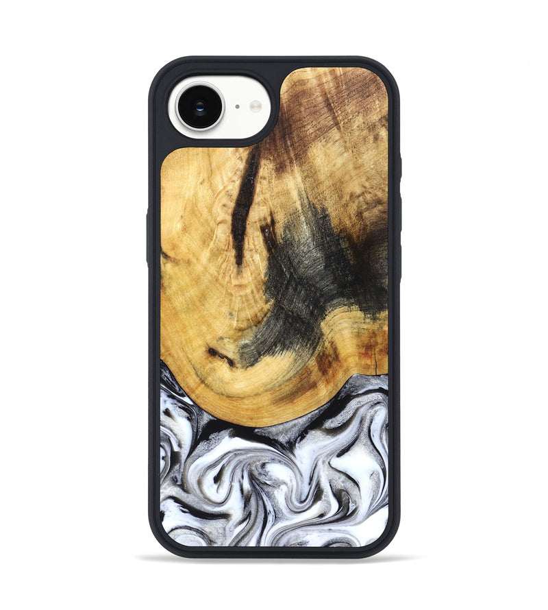 iPhone 17e Wood Phone Case - Mikalah (Black & White, 830632)