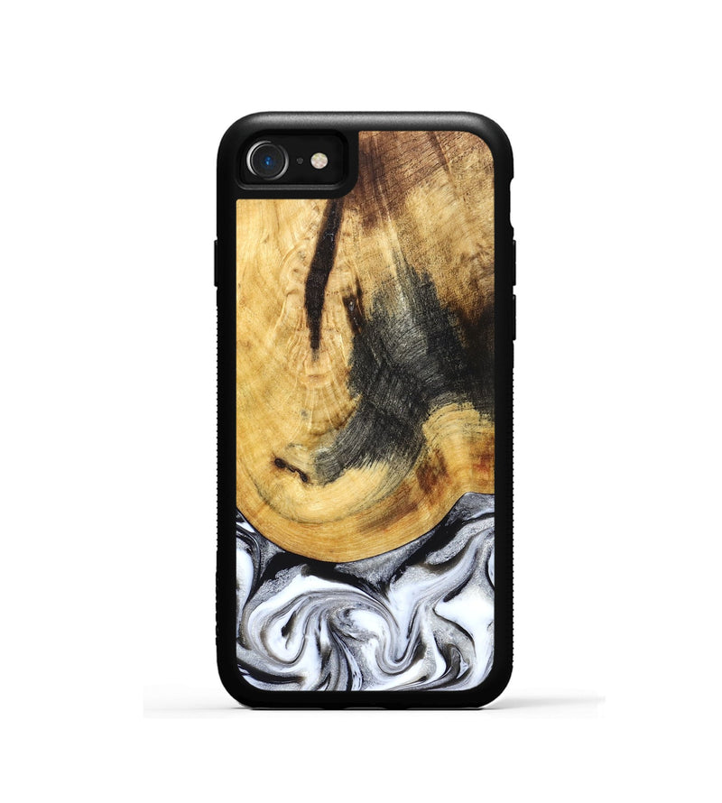 iPhone SE Wood Phone Case - Mikalah (Black & White, 830632)