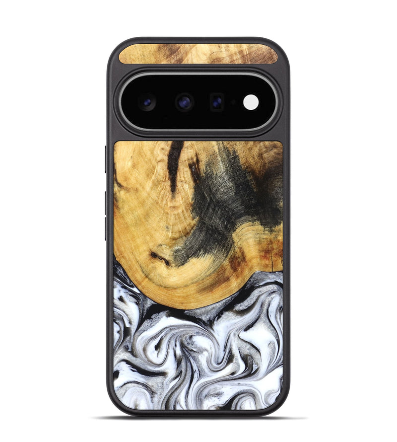 Pixel 11 Wood Phone Case - Mikalah (Black & White, 830632)
