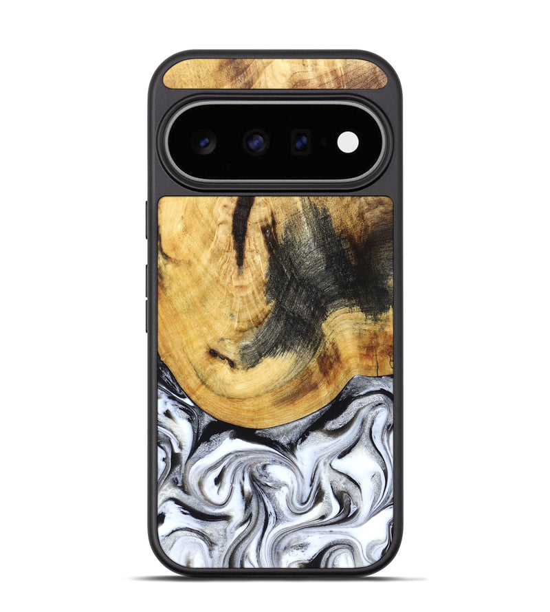 Pixel 11 Pro Wood Phone Case - Mikalah (Black & White, 830632)